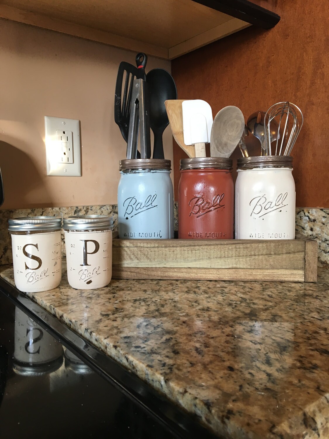 utensil holder with salt and pepper shakers utensil holder Etsy