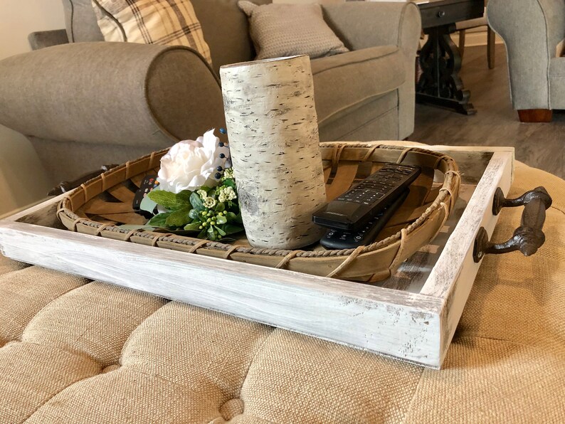 Ottoman tray TV tray remote tray living room home decor Etsy