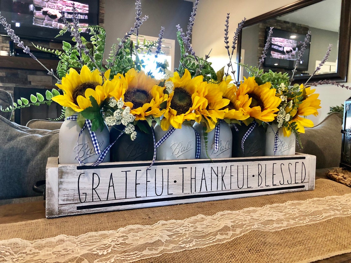 Sunflower decor sunflower centerpiece sunflower spring Etsy