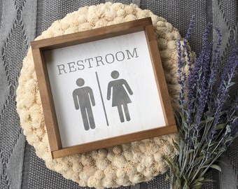 Restroom sign, farmhouse bathroom sign, Restroom Sign, Bathroom Wall Decor, Farmhouse Bathroom Sign, Farmhouse Sign, Farmhouse Decor, potty