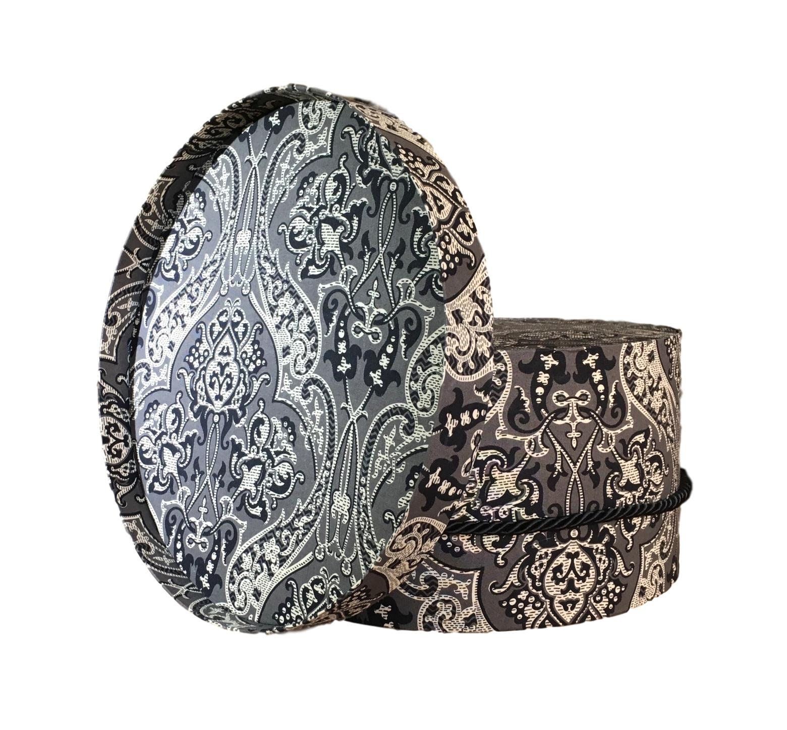 MEN'S 13” Hat Box in Grey Fabric