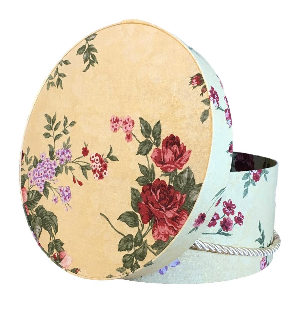 Small 11” Hat Box in Yellow Fabric