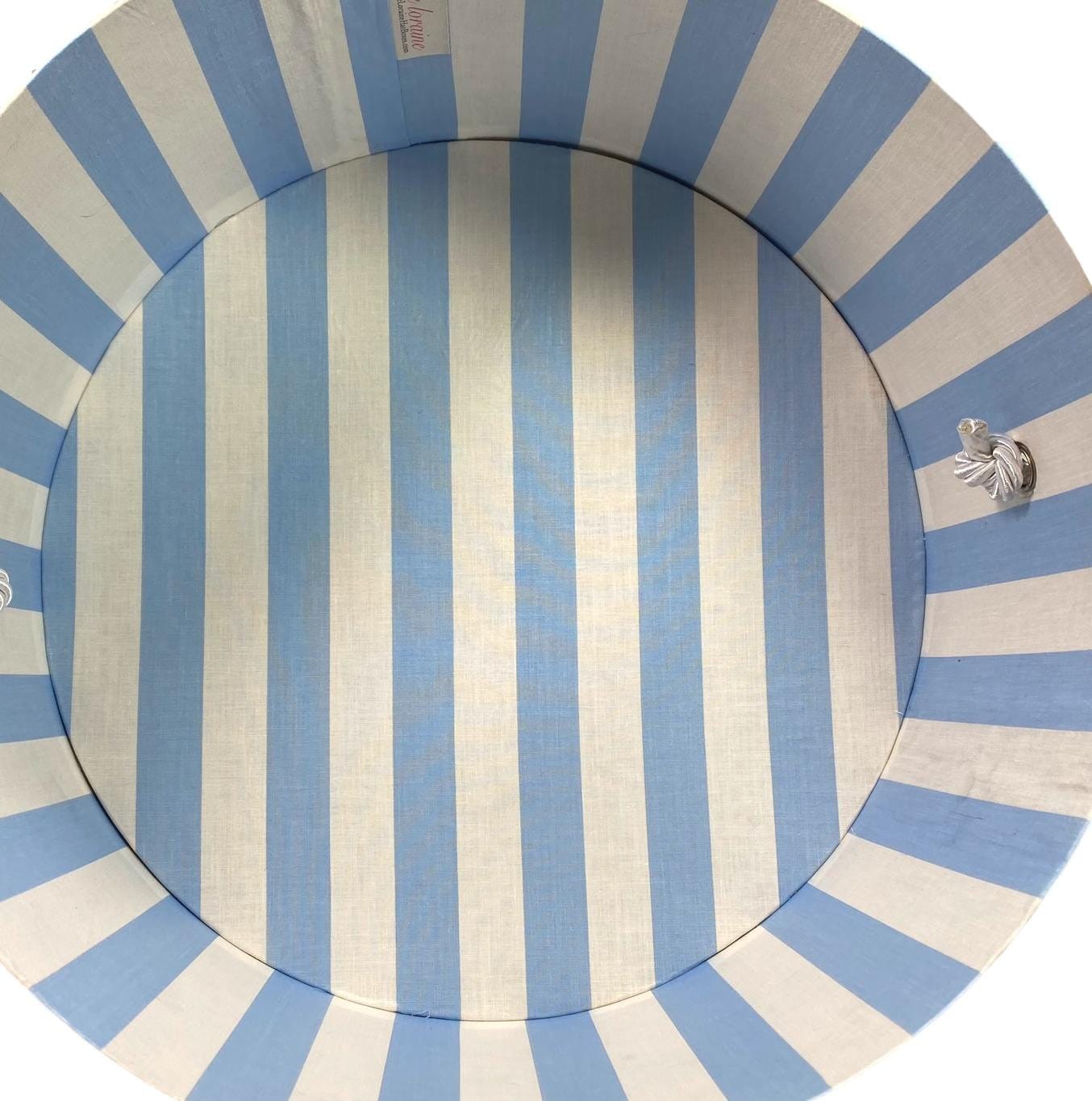 striped hat box