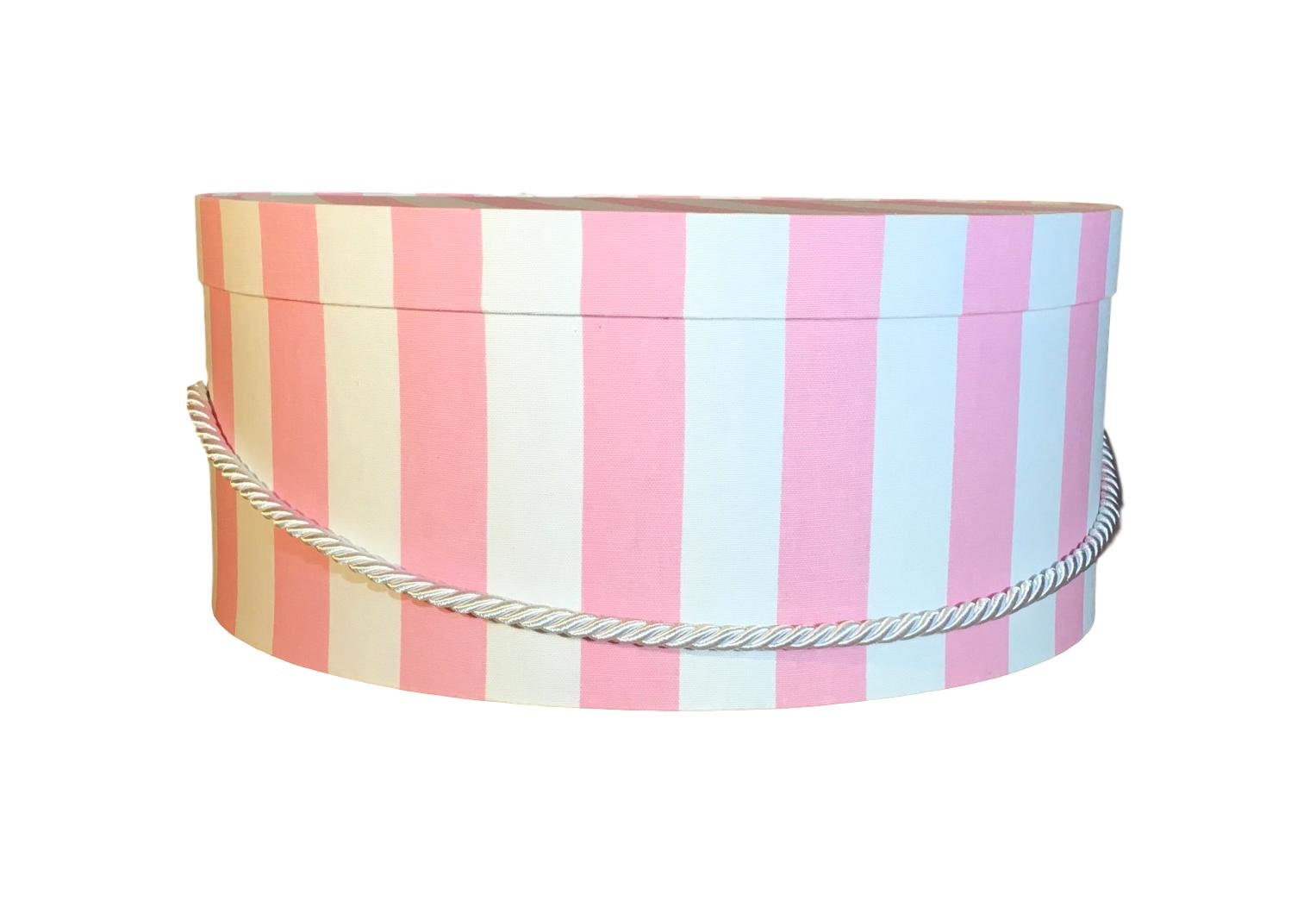 striped hat box