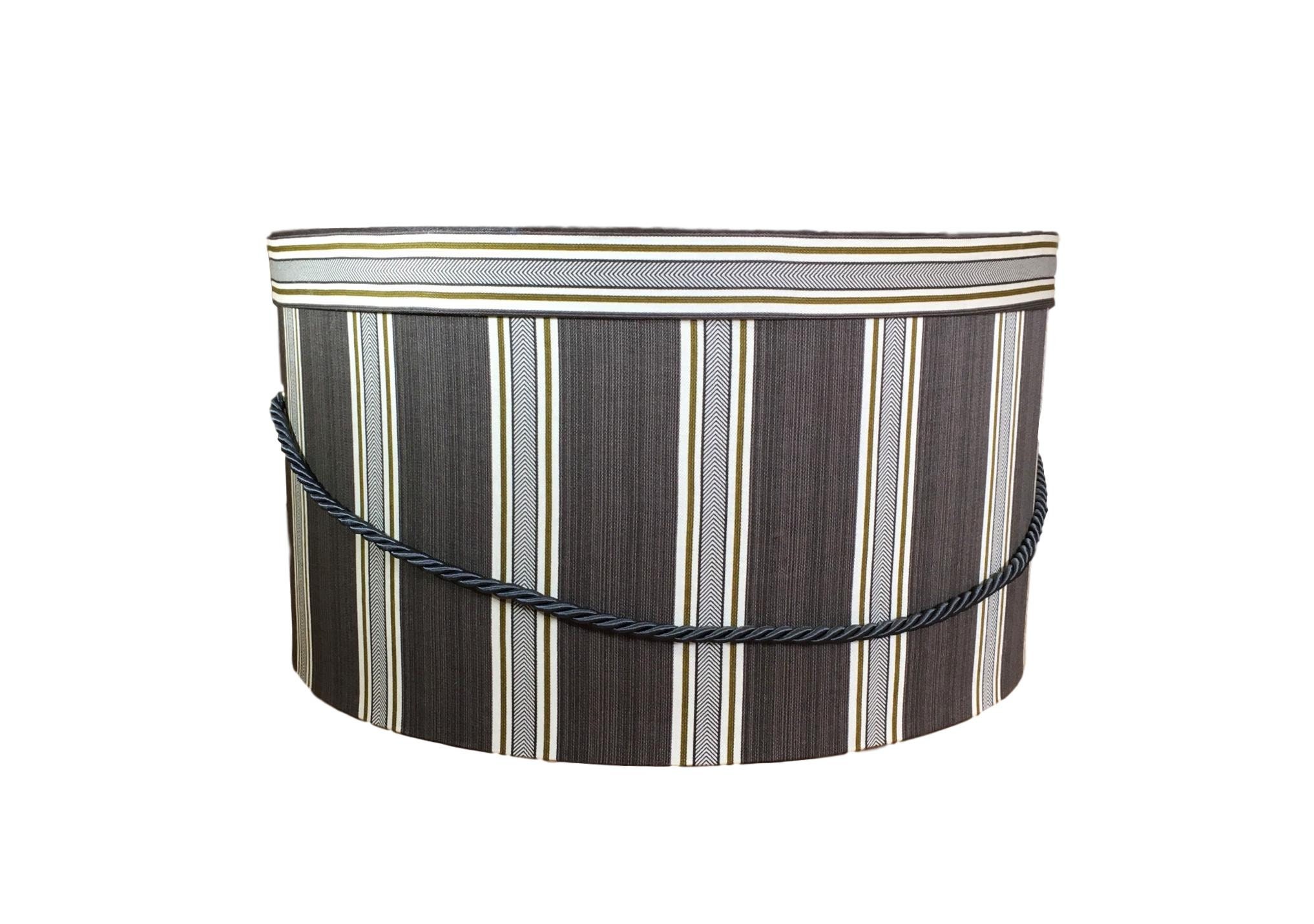 striped hat box
