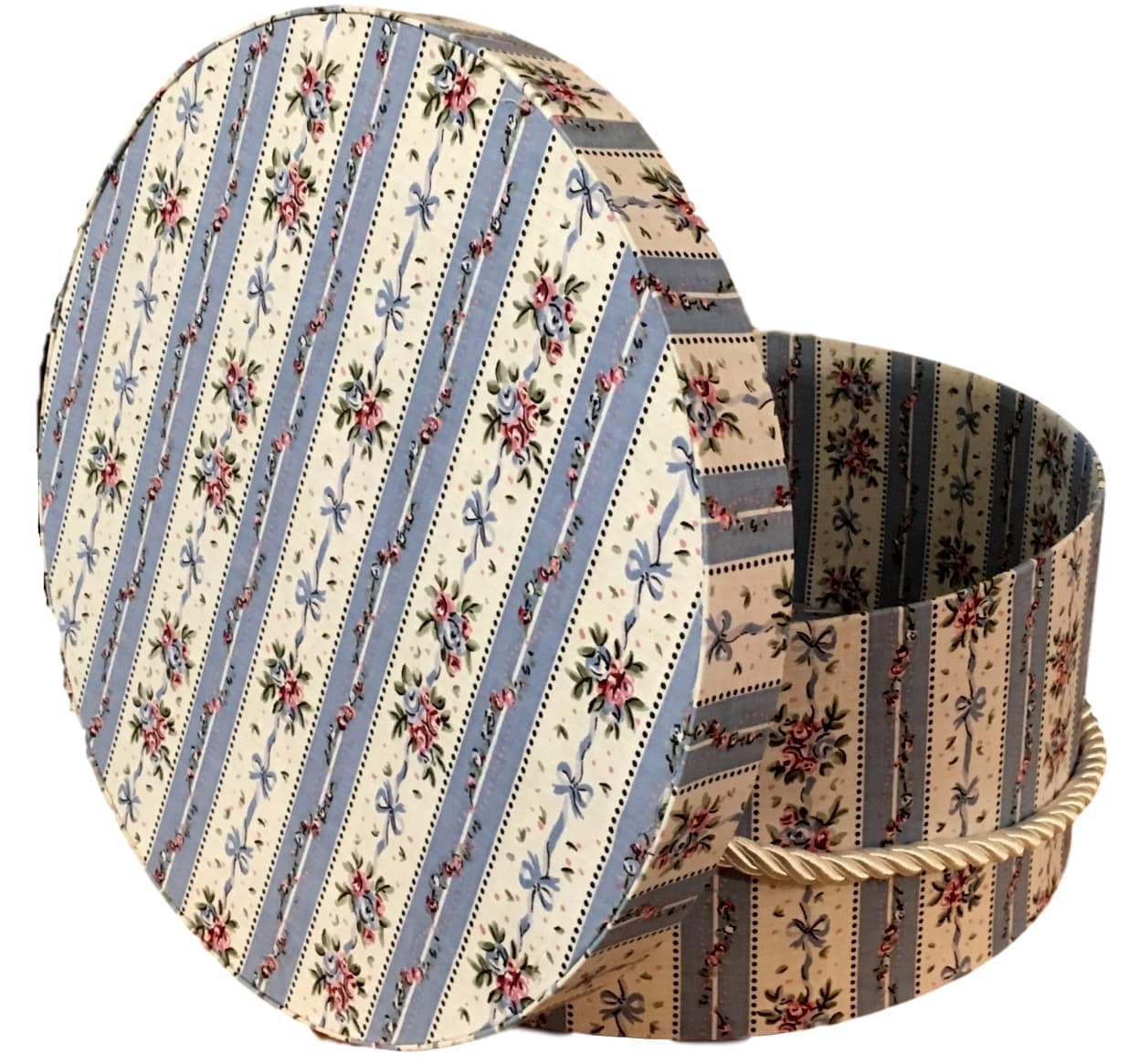 striped hat box