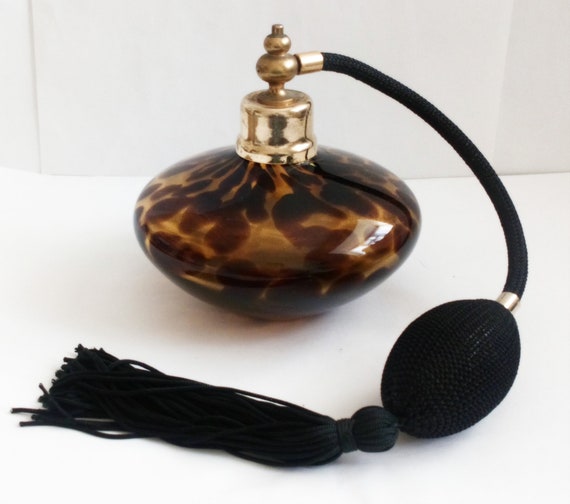 Vintage Tiger Print Perfume Bottle Atomiser