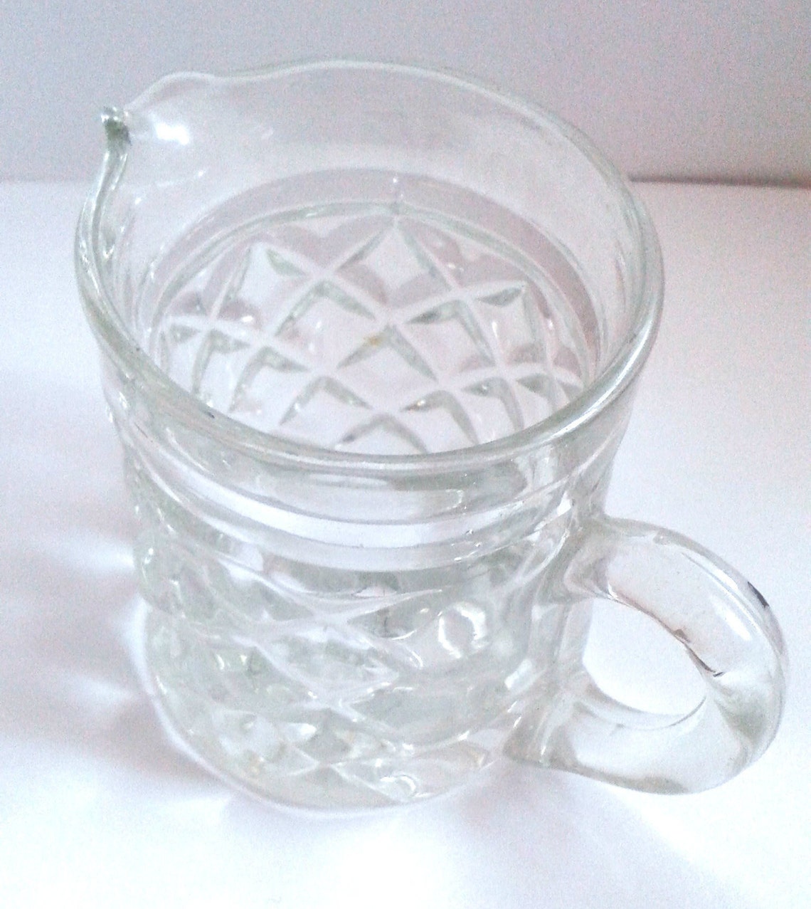 Cru Lead Crystal Clear Cut Glass Milk/Cream Jug Etsy