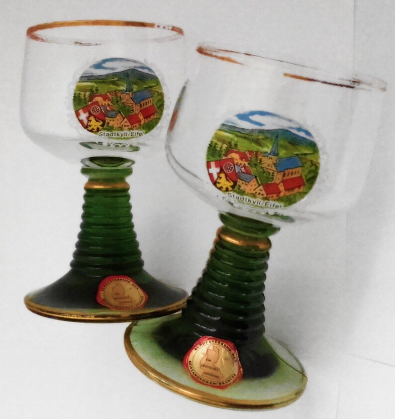 Vintage Pair of German Green Stem Crystal Wine Cordial Glasses Etsy Vintage Pair of German Green Stem Crystal Wine Cordial Glasses Etsy