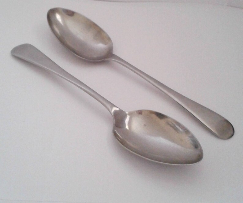 Vintage Pair of Silver Spoons Made in Sheffield England Etsy