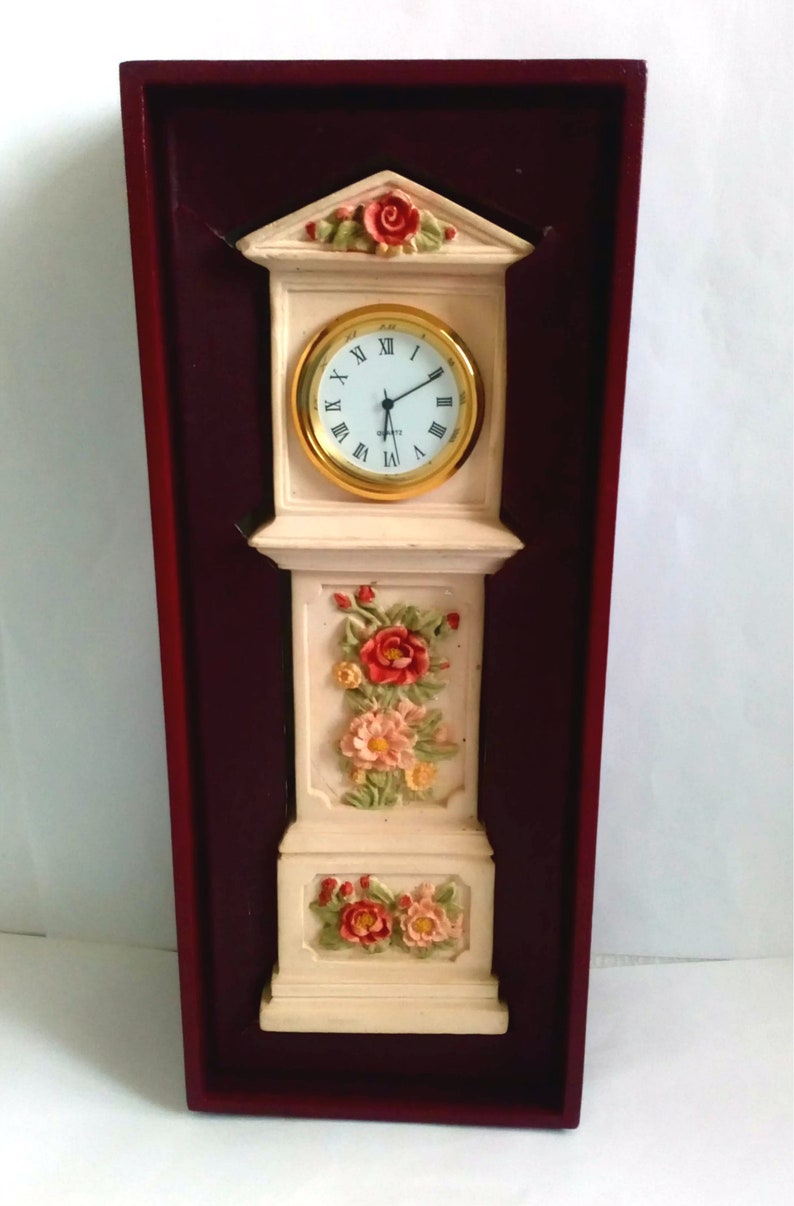 H.samuel Handpainted Mini Grandmother Clock Etsy