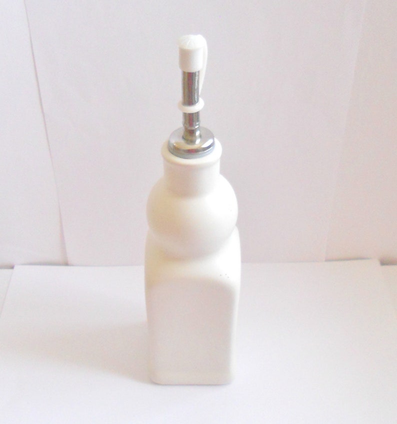 Handcrafted Ceramic Olive Oil or Vinegar Bottle Dispenser Retro Color
