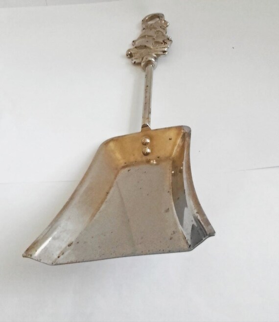 Vintage Brass Fireplace Coal Shovel Ship Design Handle Etsy