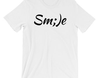 Sourire T-shirt unisexe à manches courtes