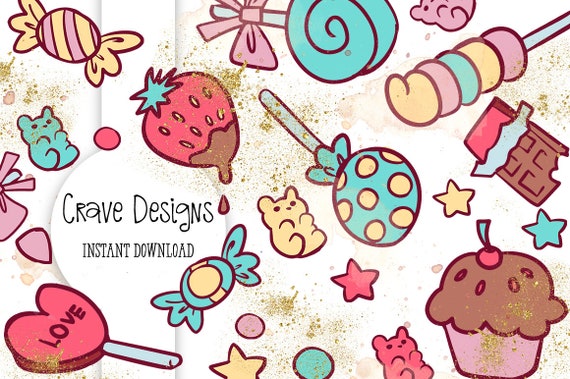 Candy Clipart Candy Bar Sweets Clipartparty Clipartkids Etsy