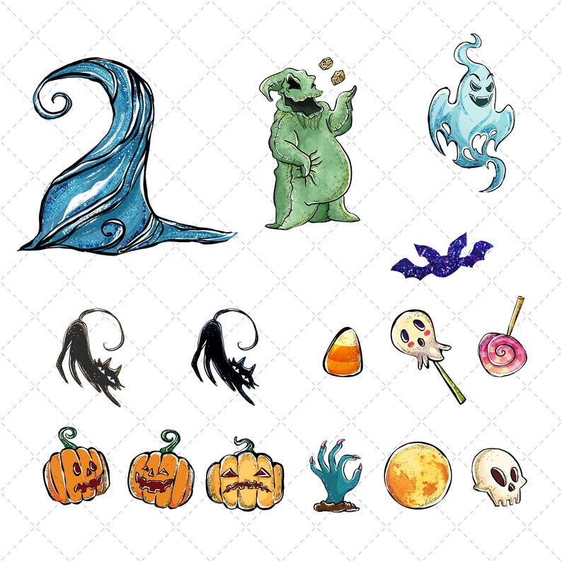 Nightmare Before Christmas Clip Art Halloween Collection | Etsy