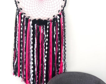 Pink, black & white Dreamcatcher