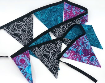 Girls black purple green Blue Bunting