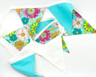 Handmade floral Bunting Bedroom Accessories  birthday present gift home kids room decoration handmade secret santa teacher christmas