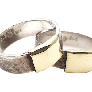 Anillos de plata 925 con baño de oro 585 personalizables