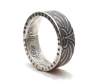 Coin ring from 5 DM minting year 1979 personalizable