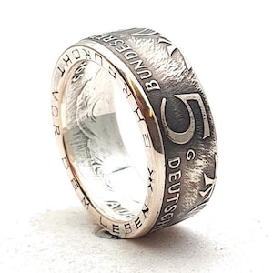 Anillo moneda de 5 DM moneda 1975 personalizable imagen 3