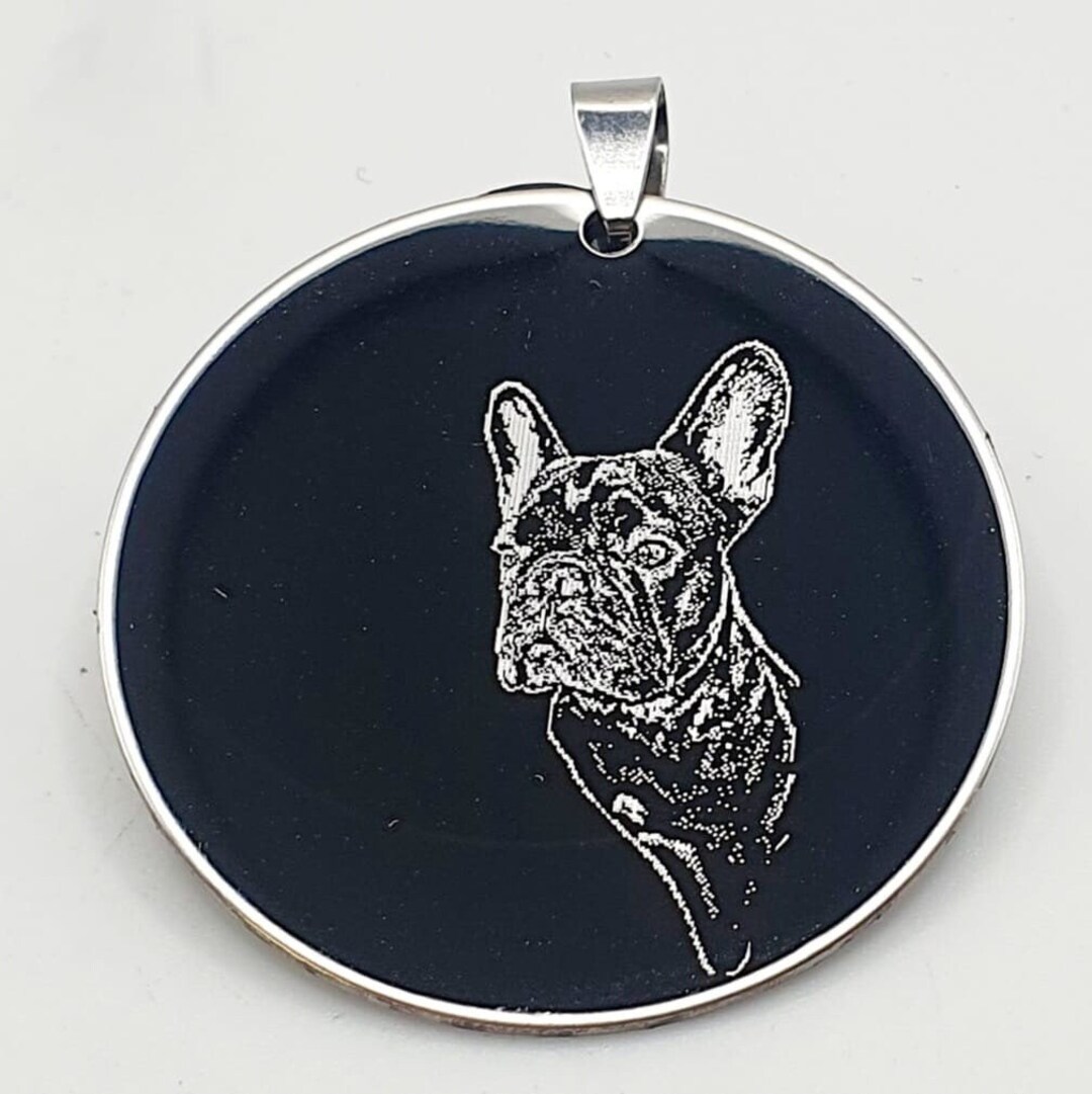 Photo Engraving Pendant With Chain - Etsy
