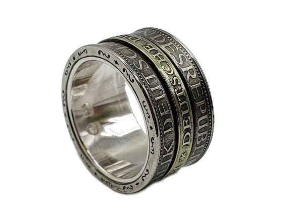 Spinning coin ring sale