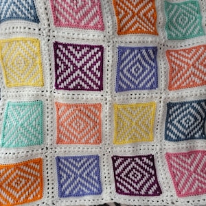 Handcrafted Woven Hugs And Kisses Baby Blanket - Multi-color