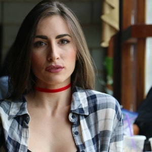 ROSE - Candy Rot Premium samt dünne Grundlegende Halsband