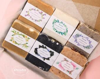 Set regalo di sapone naturale - Set regalo per mamma con saponetta fatta a mano - Set regalo per la cura di sé con sapone naturale Prodotto nel Regno Unito