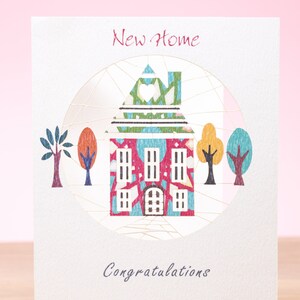 Carte de voeux découpée au laser pour une maison neuve - Cadeau de pendaison de crémaillère Home Sweet Home - Cadeau pour la première maison artistique en papier découpé Fabriqué au Royaume-Uni