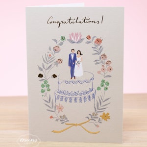 Kuchen Glückwunsch Hochzeitskarte Für Sie - Kuchen Karte Luxus Hochzeitskarte - Hochzeitskarte Kunstwerk Made in UK