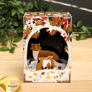 3D vos miniatuurpakket kerstversiering 2024 - Montessori kerstcadeau voor kinderen - educatief speelgoed voor peuters
