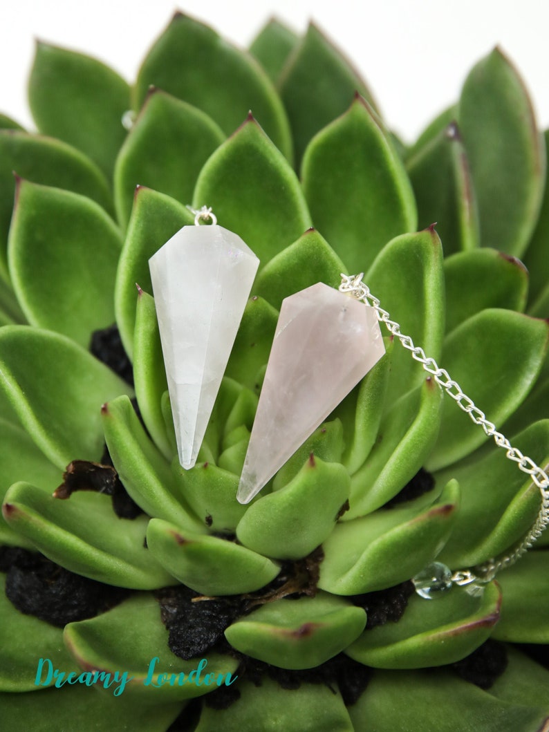Inner Healing Crystal Rose Quartz Crystal Pendulum Crystal Pendant for Necklace