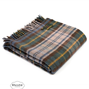Antique Dress Gordon Tartan Wool Blanket - 100% Pure Wool Blanket and Throws - Made in England Blanket Housewarming Gift
