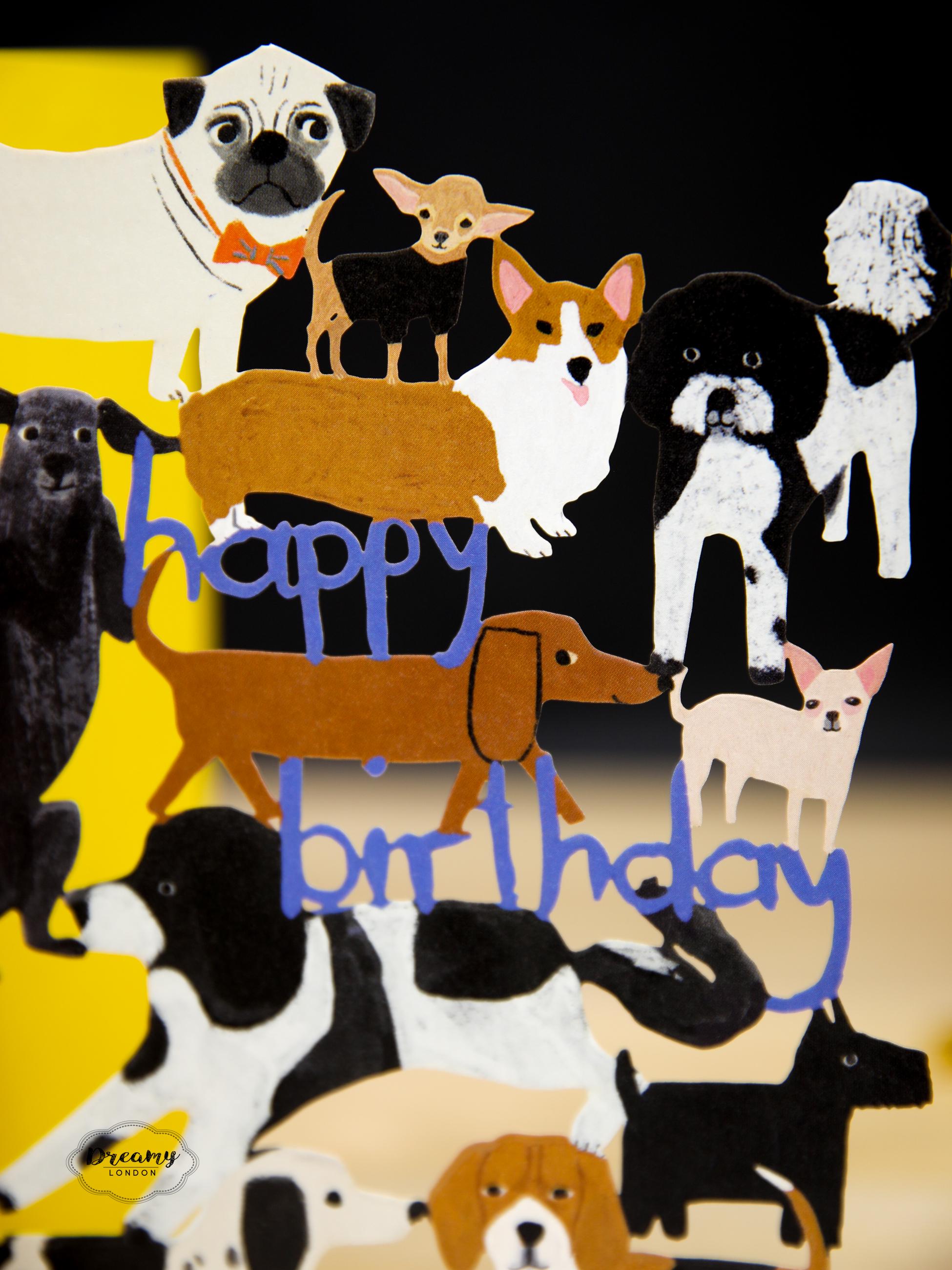 Dog Birthday Card – Laser Cut Dog Card for Dog Lovers – Cute Animal ...