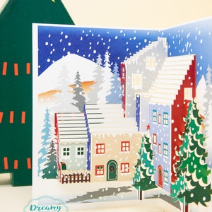 3D Design Pop-Up Weihnachtskarte Umzug - Einweihungsparty Weihnachtskarte Geschenk 2024 - 3D Laser Cut Home Sweet Home Karte Made in UK