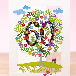 60th birthday card, 60th birthday gift, 60th birthday, 60th birthday ideas, 60th birthday gifts, happy 60th birthday, Happy Birthday, Tree gift, Adult Birthday Card, Happy Birthday Card, mum birthday card, birthday card mum, 60 birthday card