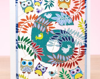 Carte D Anniversaire De Hibou Etsy France