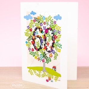 60th birthday card, 60th birthday gift, 60th birthday, 60th birthday ideas, 60th birthday gifts, happy 60th birthday, Happy Birthday, Tree gift, Adult Birthday Card, Happy Birthday Card, mum birthday card, birthday card mum, 60 birthday card