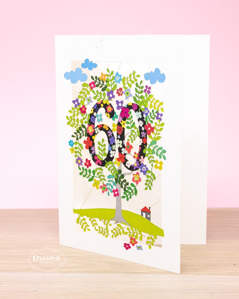60th birthday card, 60th birthday gift, 60th birthday, 60th birthday ideas, 60th birthday gifts, happy 60th birthday, Happy Birthday, Tree gift, Adult Birthday Card, Happy Birthday Card, mum birthday card, birthday card mum, 60 birthday card
