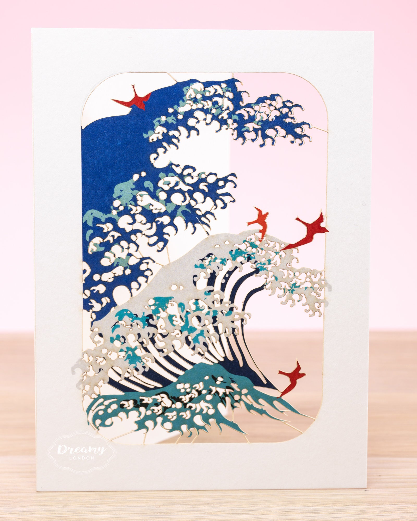 Hokusai's The Great Wave At Kanagawa (1760-1849) Quilling - View #7