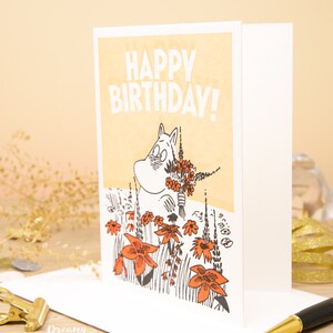 Moomin Letterpress Birthday Card for Kids - Moomin Happy Birthday Card - Kids Birthday Card - Moomin Card for Birthday