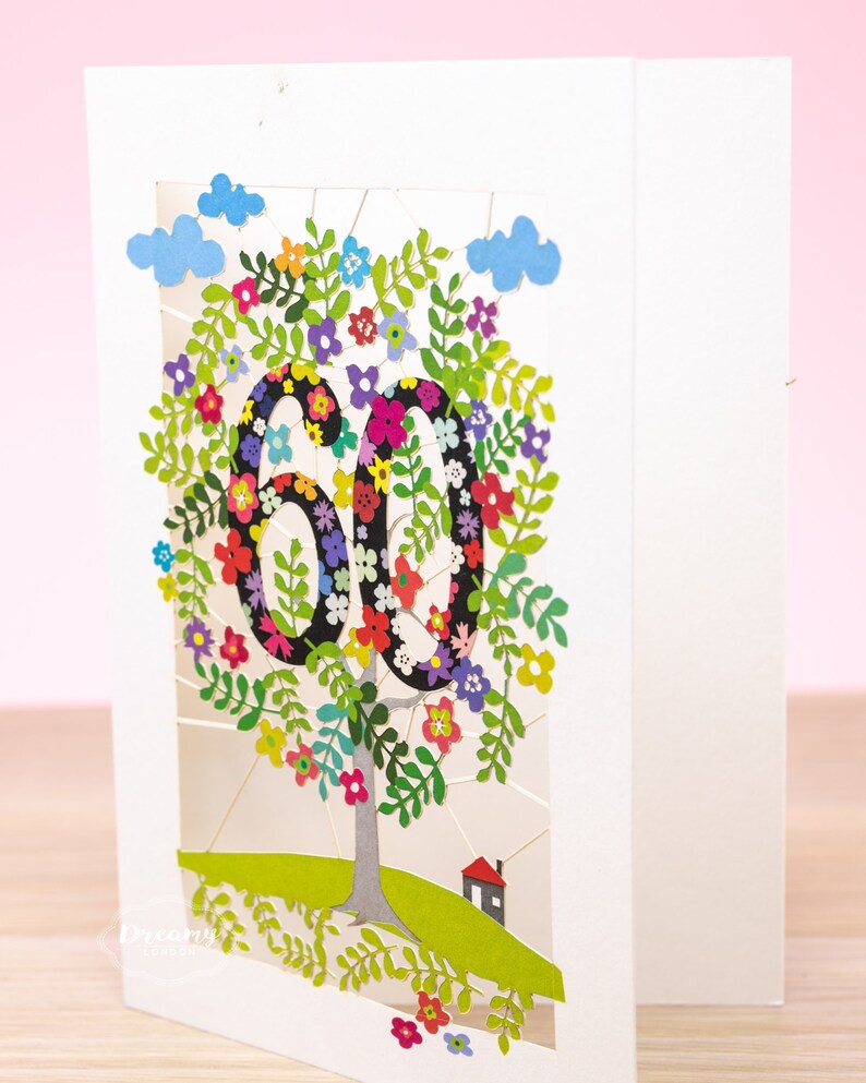 60th birthday card, 60th birthday gift, 60th birthday, 60th birthday ideas, 60th birthday gifts, happy 60th birthday, Happy Birthday, Tree gift, Adult Birthday Card, Happy Birthday Card, mum birthday card, birthday card mum, 60 birthday card