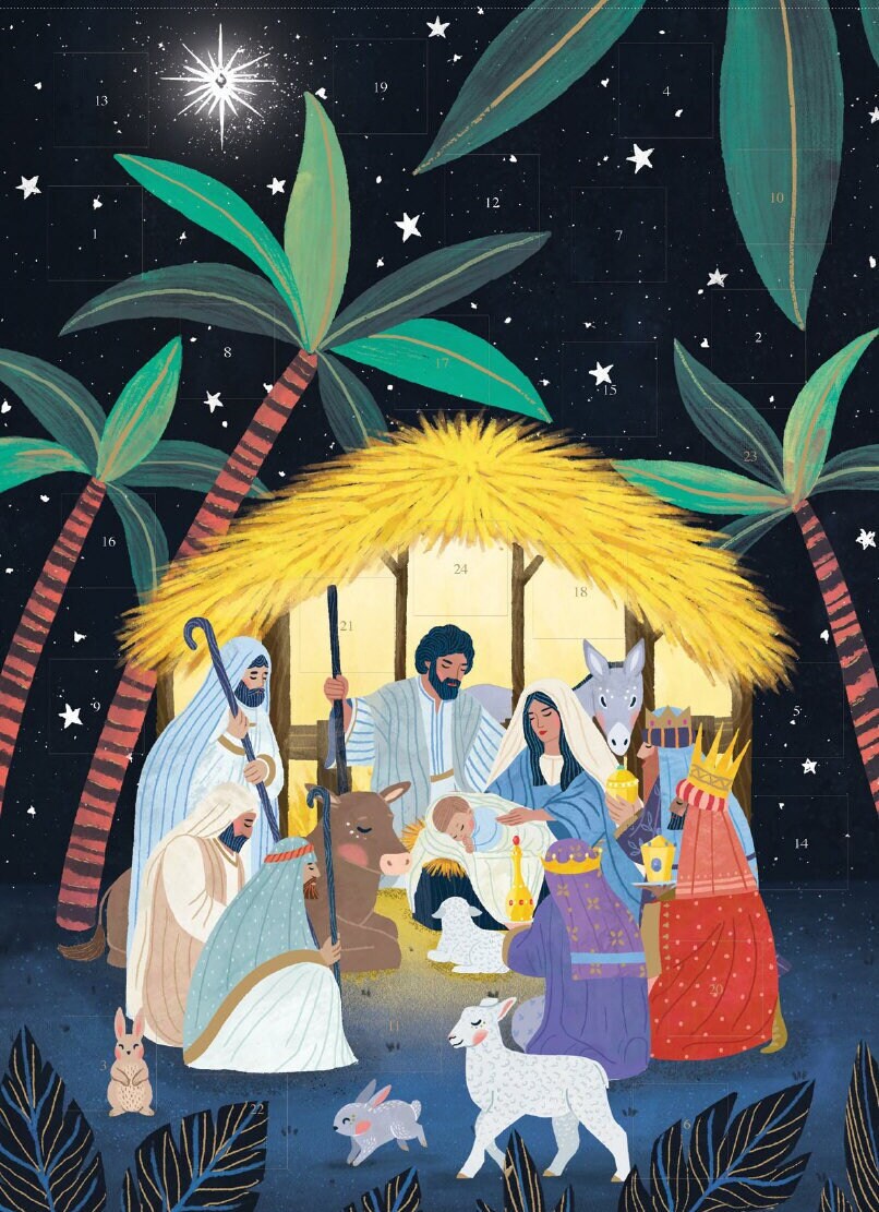 Nativity Advent Calendar Card Advent Calendar 2022 Etsy UK