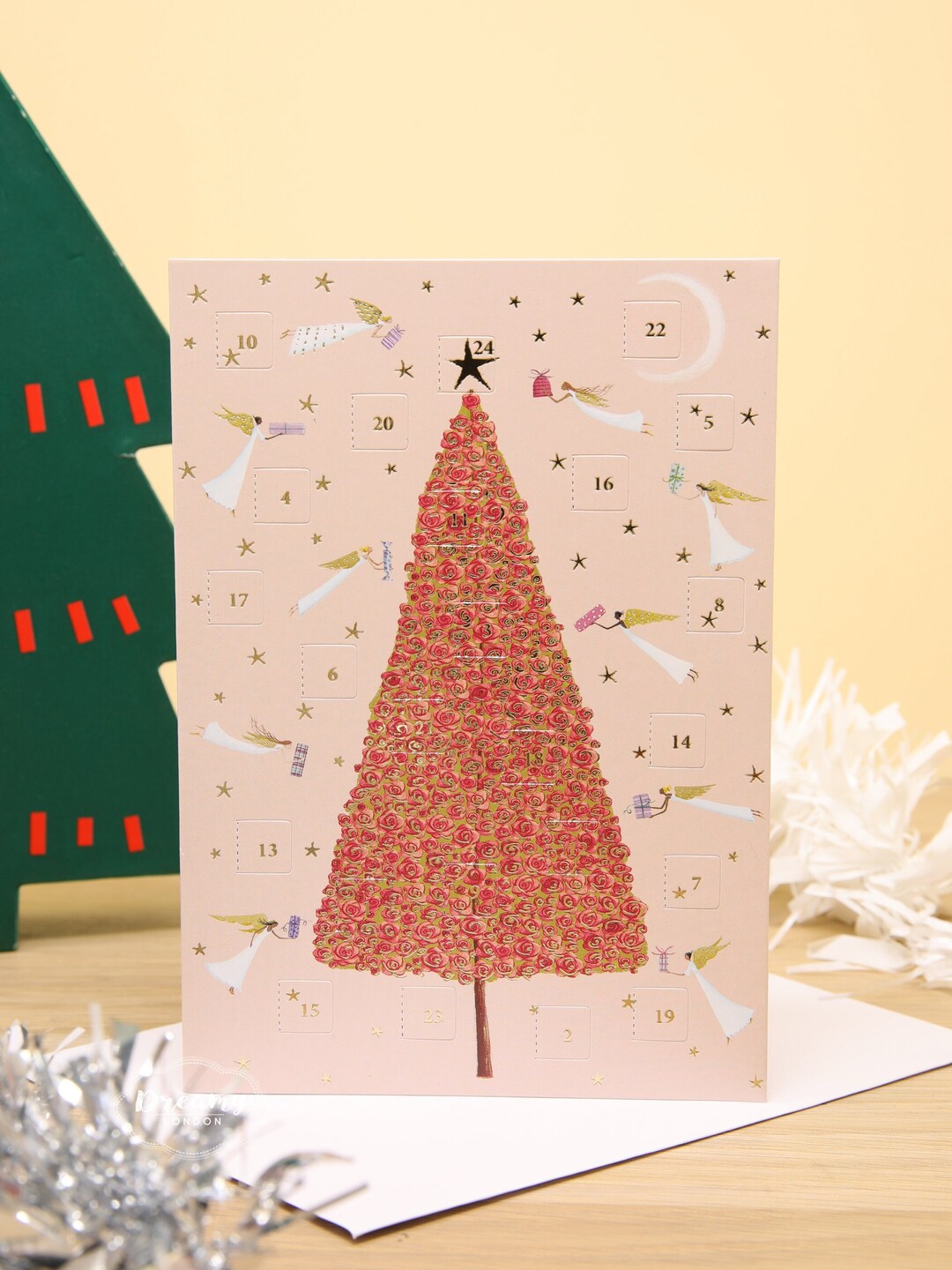 Christmas Tree Advent Calendar Card 2023 Christmas Advent Etsy UK