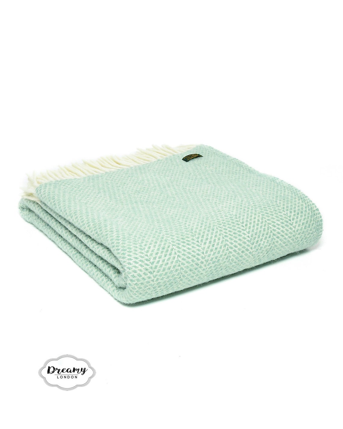 Mint Green Pure Wool Blanket Organic Wool Blanket for Sofa Etsy