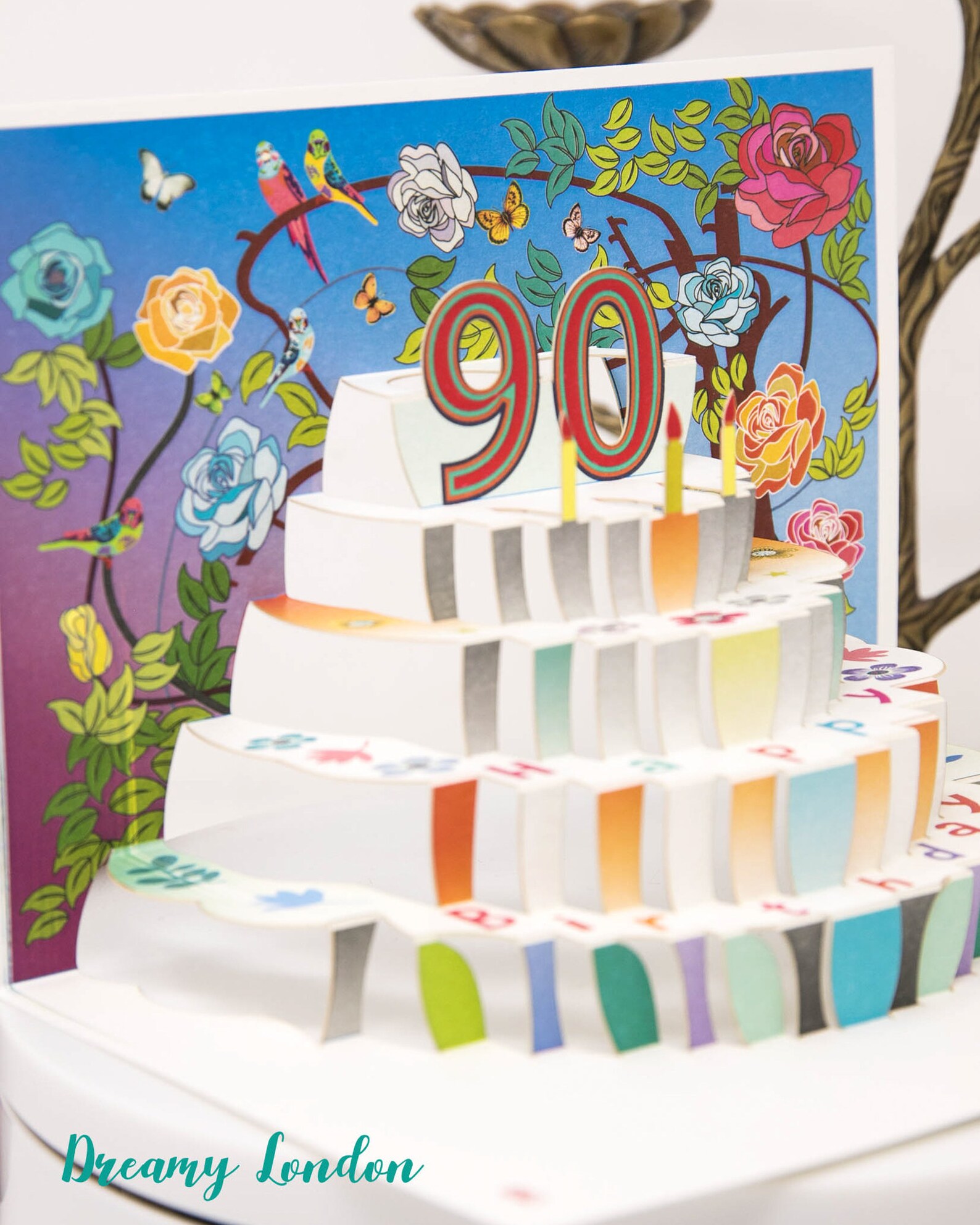 90th Birthday Card// Laser Cut Pop Up 90th Birthday Card 90th | Etsy