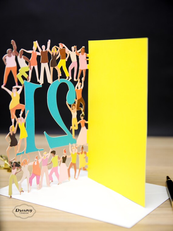 21st Birthday Party Laser Cut Card – Dance Party Birthday